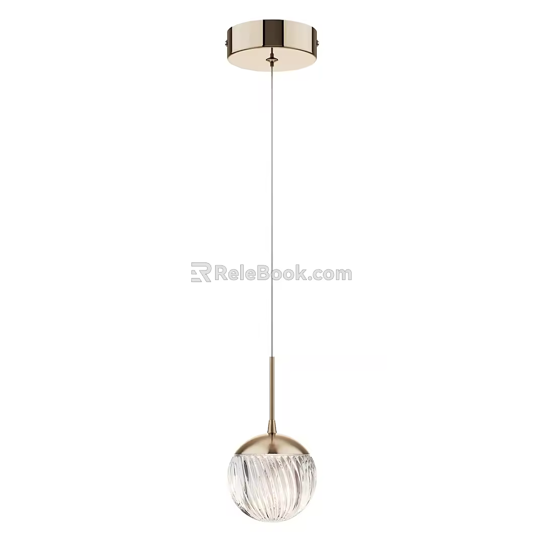 Modern Simple Light Luxury Chandelier Simple Chandelier 3d model