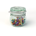 Ornament Decoration Set With Multiple Glass Jars And Colorful Small Accessories For Home Decor