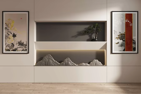 New Chinese Decorative Painting 3d model
