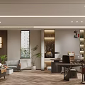 Spacious Conference Room Interior with Arranged Chairs Podium Large Screen and Modern Lighting