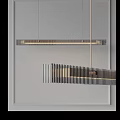 Modern Pendant Lighting Fixtures With Linear Metal Stripes And Warm Illumination