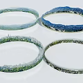 Circular Garden Landscape Models Featuring Green Spaces And Mountain Scenes 3d model