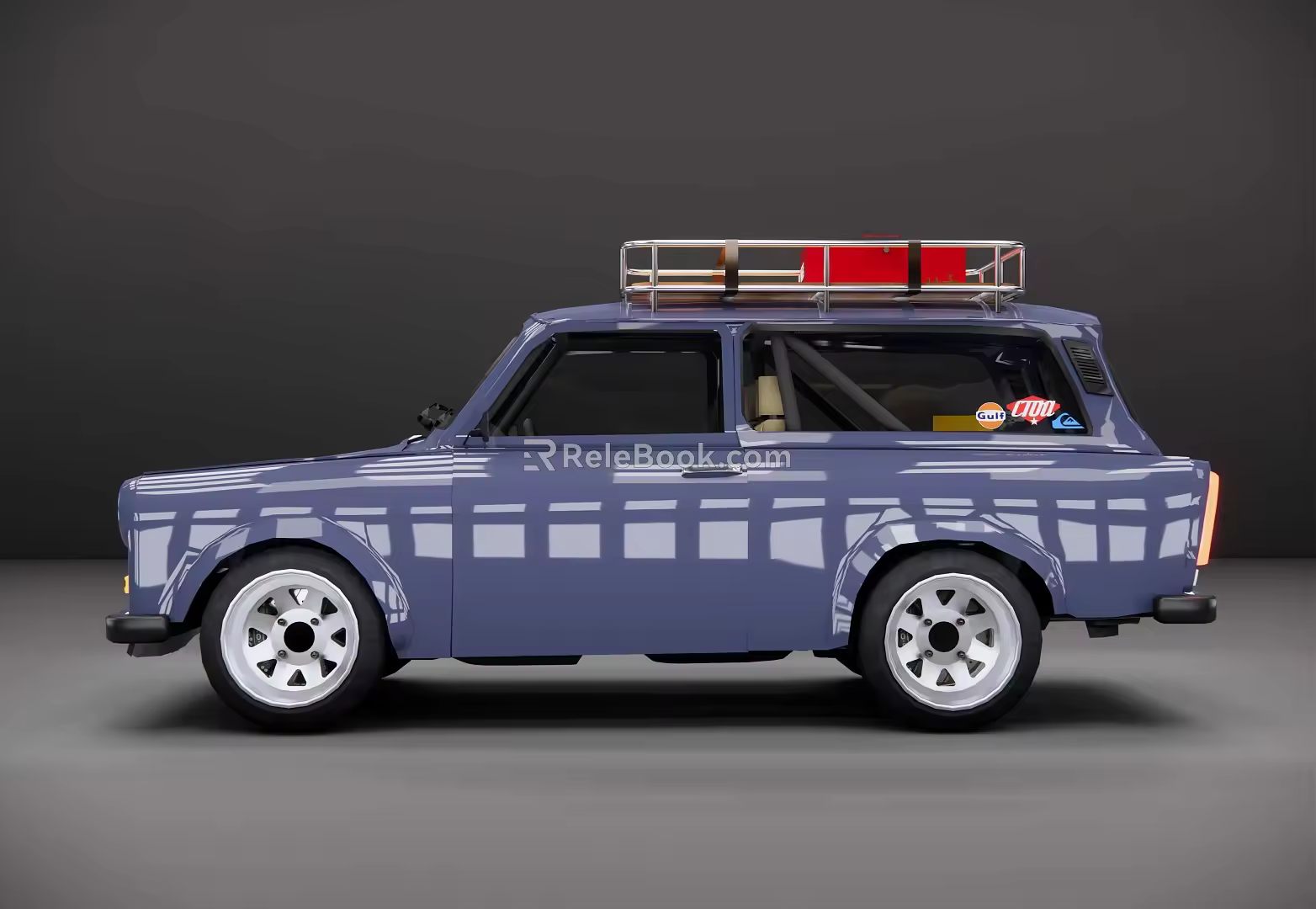 Retro station wagon 3d model