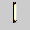 Modern Minimalist Wall Sconce With Slim Black Frame And Illuminated Long Panel