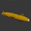Yellow REMUS Autonomous Underwater Vehicle Featuring Technical Equipment And Structure 3d model