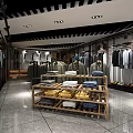 Elegant Clothing Store Interior With Fashion Displays Clothing Racks And Green Plant