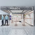 PHAIBOY Clothing Store Modern Design With Mannequins Clothing Racks And Marble Elements