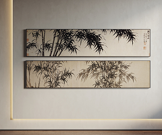 New Chinese Plant Painting Decorative Painting 3d model