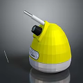 Yellow Household Device With Silver Metal Tube Black Knob And White Base