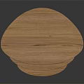 Modern Wooden Oval Nesting Tables With Natural Wood Finish And Stackable Design