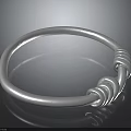 Silver Metallic Bracelet with Twisted Knot Design and Smooth Reflective Surface for Fashion Accessories