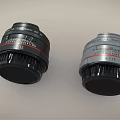 Two High Quality Camera Lenses With Red Accent Rings For Smartphone Digital Photography