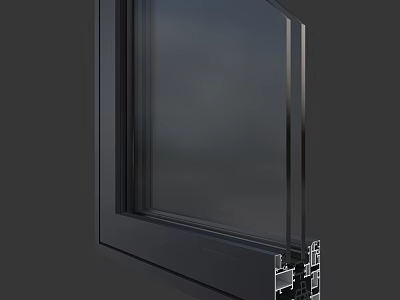 Modern Aluminum Casement Window With Double Glazing And Insulated Frame Design 3d model