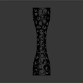 Decorative Modern Lighting Combination With Black Hollow Out Design And Tall Columnar Shape