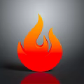 Practical Everyday Living Supplies Featuring Red Orange Flame Icon Design