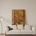 Middle Ancient Style Decorative Painting 3d model