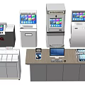 Modern all-in-one machine query machine self-service machine number machine terminal machine ticket machine display machine 3d model