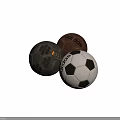 Household Soccer Balls In Black Brown And Black White Leather With Adidas Brand