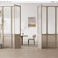 Silent glass partition 3d model