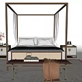 Double bed 3d model