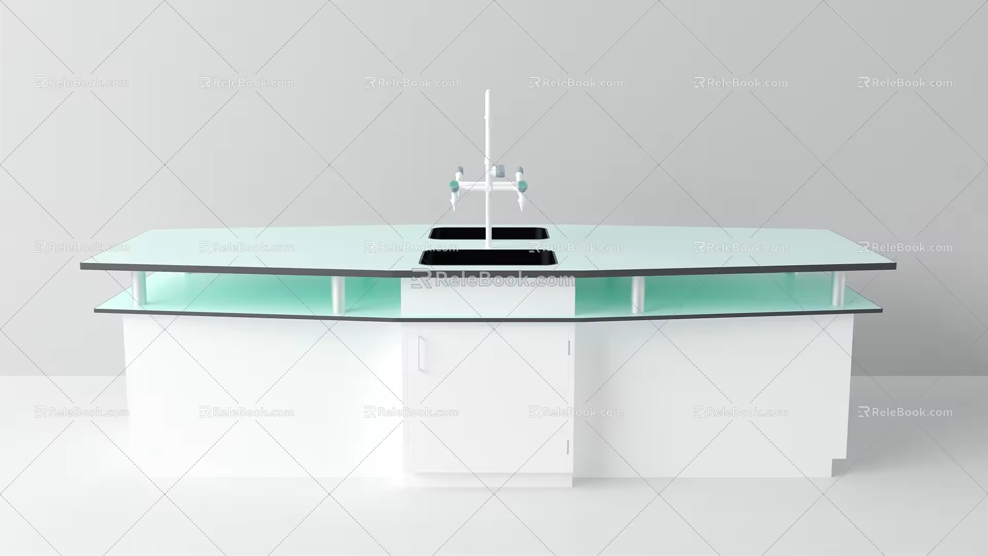 modern experimental platform experimental central platform 3d model
