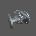 Industrial Ball Valve With Metal Construction Flange Connections And Handle For Pipeline System