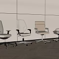 Modern Office Chairs With Different Colors And Wheels In Minimalist Style