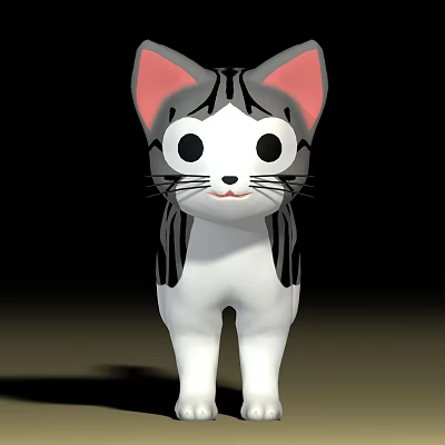 Modern cheese cat 3d model Modern cheese cat 3d model