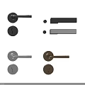 Various Interior Door Handles In Black Silver And Brown Metal Styles