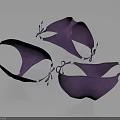 Purple Women's Bikini Swimsuit With Tie Straps And Simple Fashionable Design