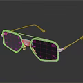 Trendy Hexagonal Sunglasses With Metallic Frame And Reflective Lenses For Fashionable Look