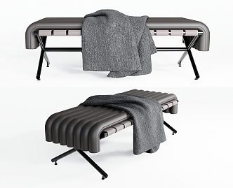 Modern Bed End Stool Bench Casual Stool Blanket Leather Stool Sofa Stool Shoe Stool Foot 3d model