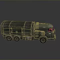 Detailed Green Military Tank Model with Turret Tracks on Gray Background