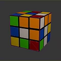 Colorful Rubik's Cube Puzzle With Vibrant Colored Faces And Smooth Surface