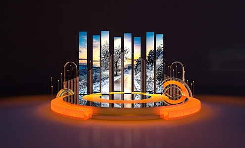 modern stage installation 3d model