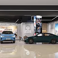 SAIC Volkswagen 4S Store Modern Showroom with Electric Car and Sedan Vehicle