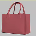 Red Tote Bag With Double Handles Simple Design For Everyday Use