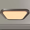 Modern Square Ceiling Light With Sleek Metal Frame And Bright White Illumination 3d model