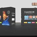 Cueil Kitchenware Packaging With Blue Flame Powerful Fire And Cooking Pots Design