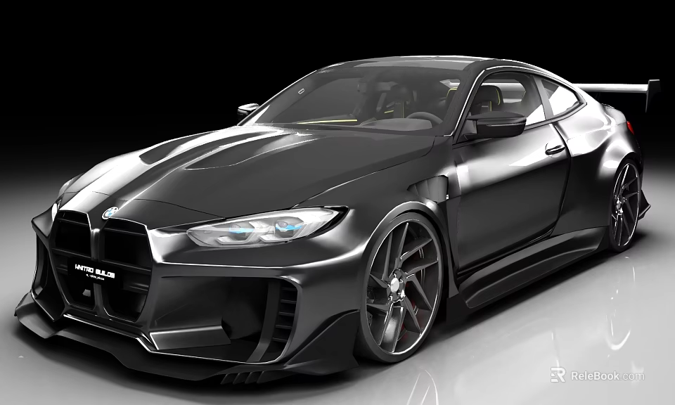 Black BMW Sports Car With Sleek Aerodynamic Body And Alloy Wheels 3d model 