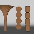 Special-Shaped Column Twisted Cylinder Round Decorative Column Special-Shaped Column Interior Column Creative Package Column Cylinder Decorative Column Shape Column 3d model