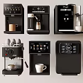 Modern Coffee Appliances With Various Designs And Brewing Functions For Countertop Use