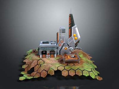 Sci-Fi Base Sci-Fi Building Game Environment Game Scene Fairy Tale Scene Fairy Tale Magic Scene 3d model