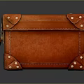 Vintage Brown Leather Suitcase With Brass Locks And Classic Design Details