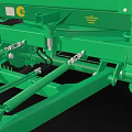 Green Agricultural Trailer 2NTC-45 With Open Cargo Bed And Two Wheels