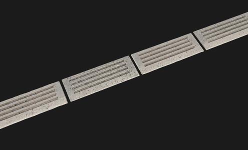 Modern Blind Road Brick Blind Road 3d model