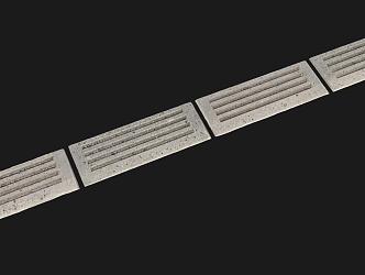 Modern Blind Road Brick Blind Road 3d model