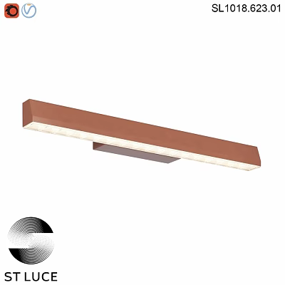 Modern Elongated Brown Wall Light with Soft Illumination for Home Decor 3d model