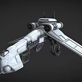 Sci Fi Spaceship 3D Model With Mechanical Wings And Engine Details 3d model
