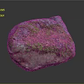 Natural Stone Material With Green Moss And Various Color Textures On Surface 3d model
